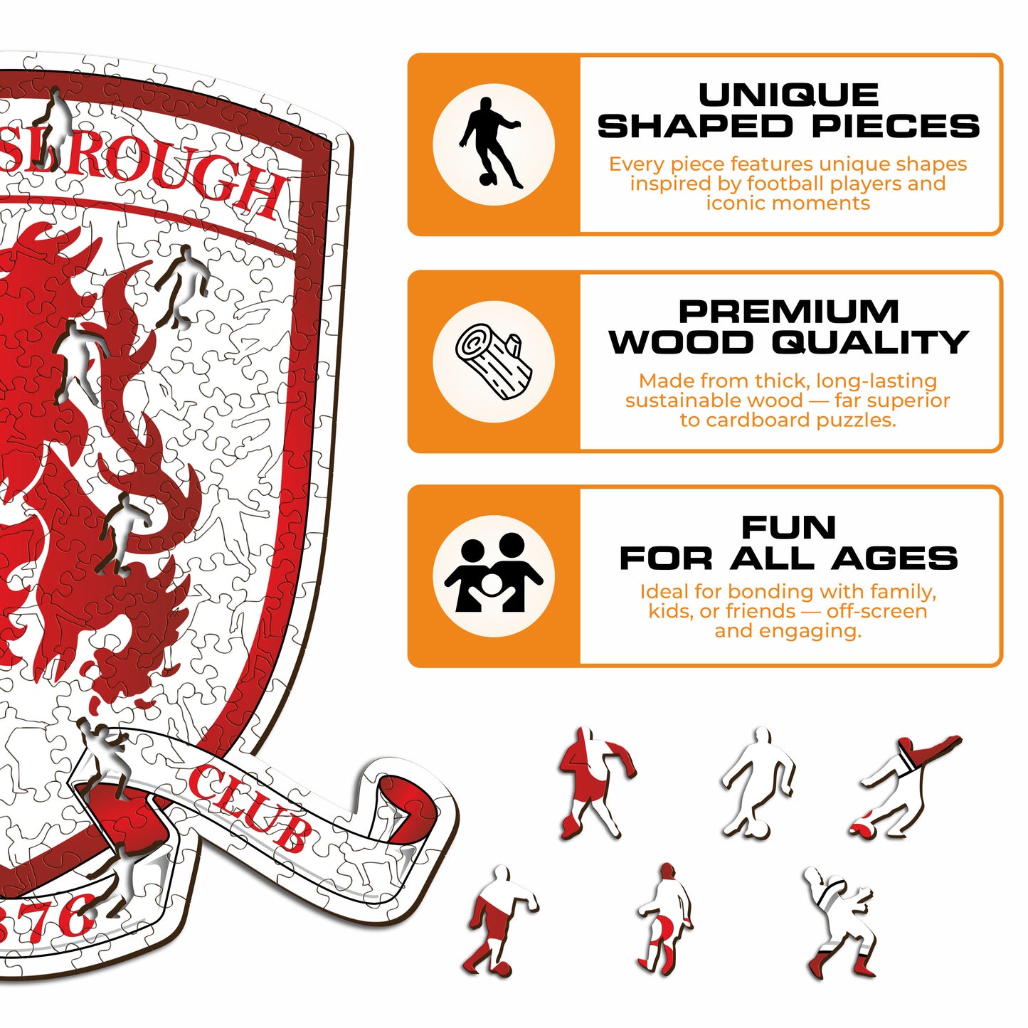 Middlesbrough FC® Logo - Wooden Puzzle