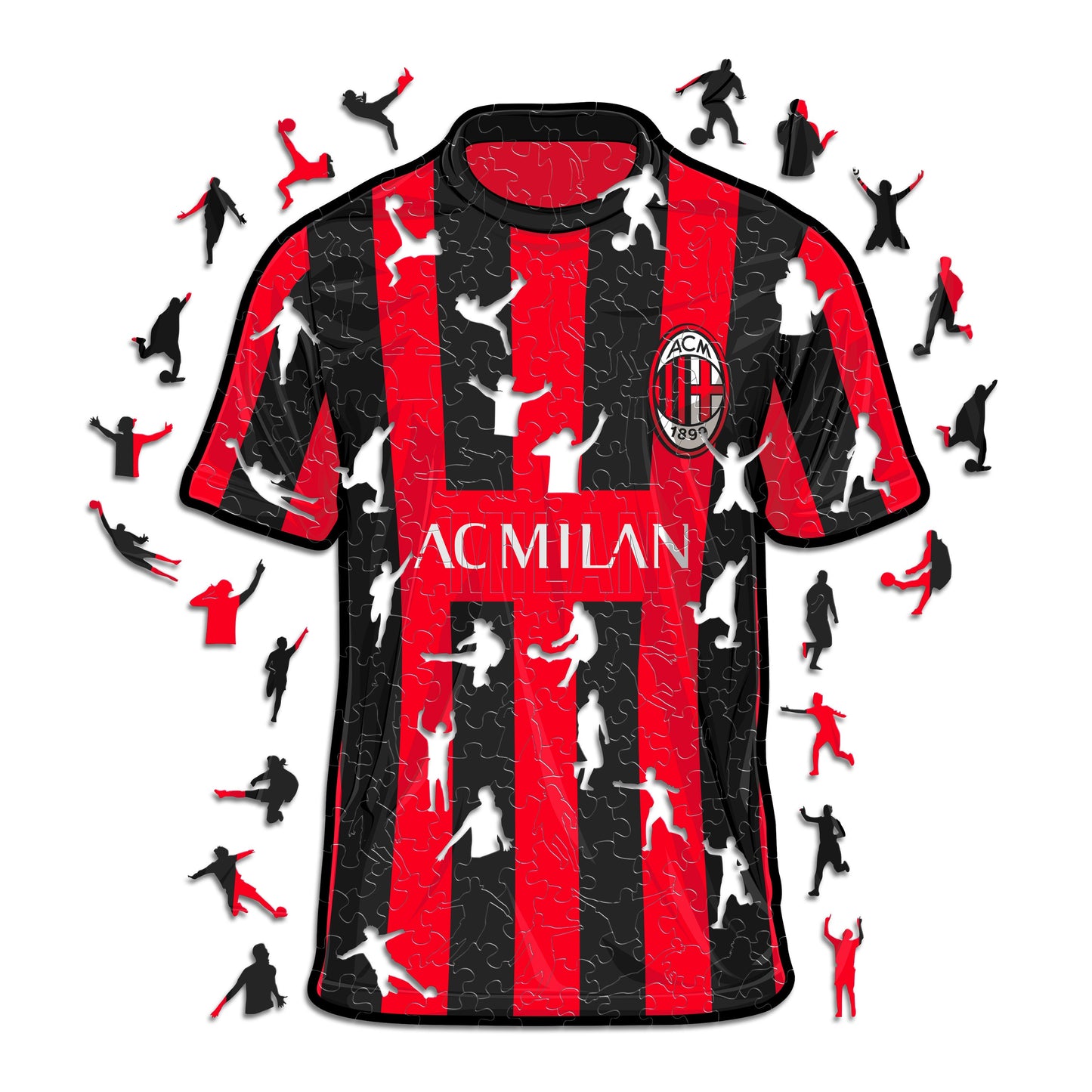 4 PACK AC Milan® Logo + Retro Logo + Jersey + 5 Players