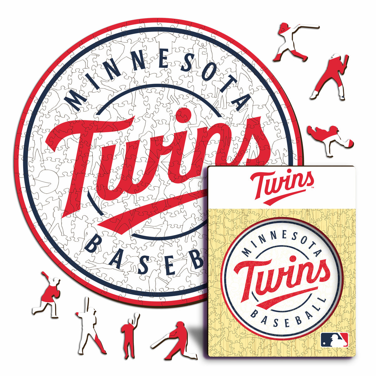 Pacote com 3 unidades de beisebol Minnesota Twins™ + logotipo principal + mascote 