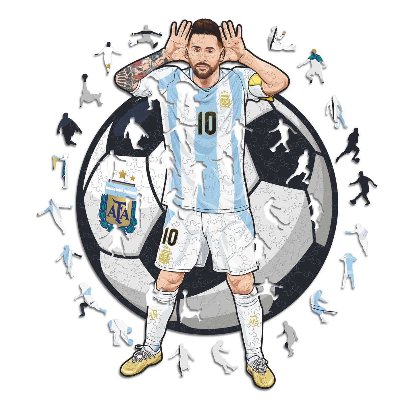 2 PACK Argentina® Logo + Lionel Messi