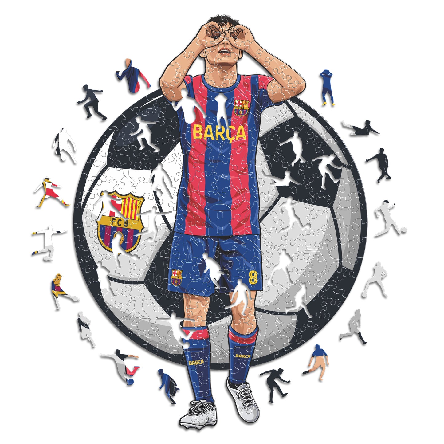 3 Soccer Players Puzzles Of Your Choice