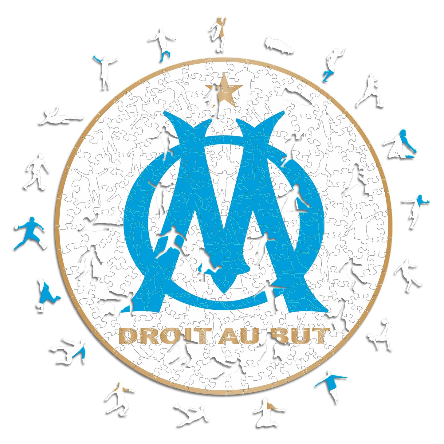 Olympique de Marseille® 標誌 - 官方木製拼圖