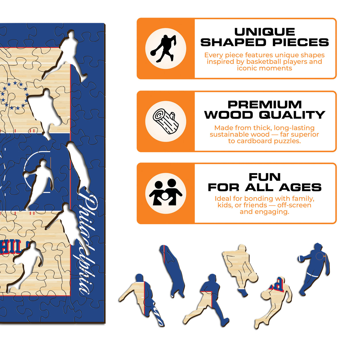 Philadelphia 76ers™ Court Wooden Puzzle