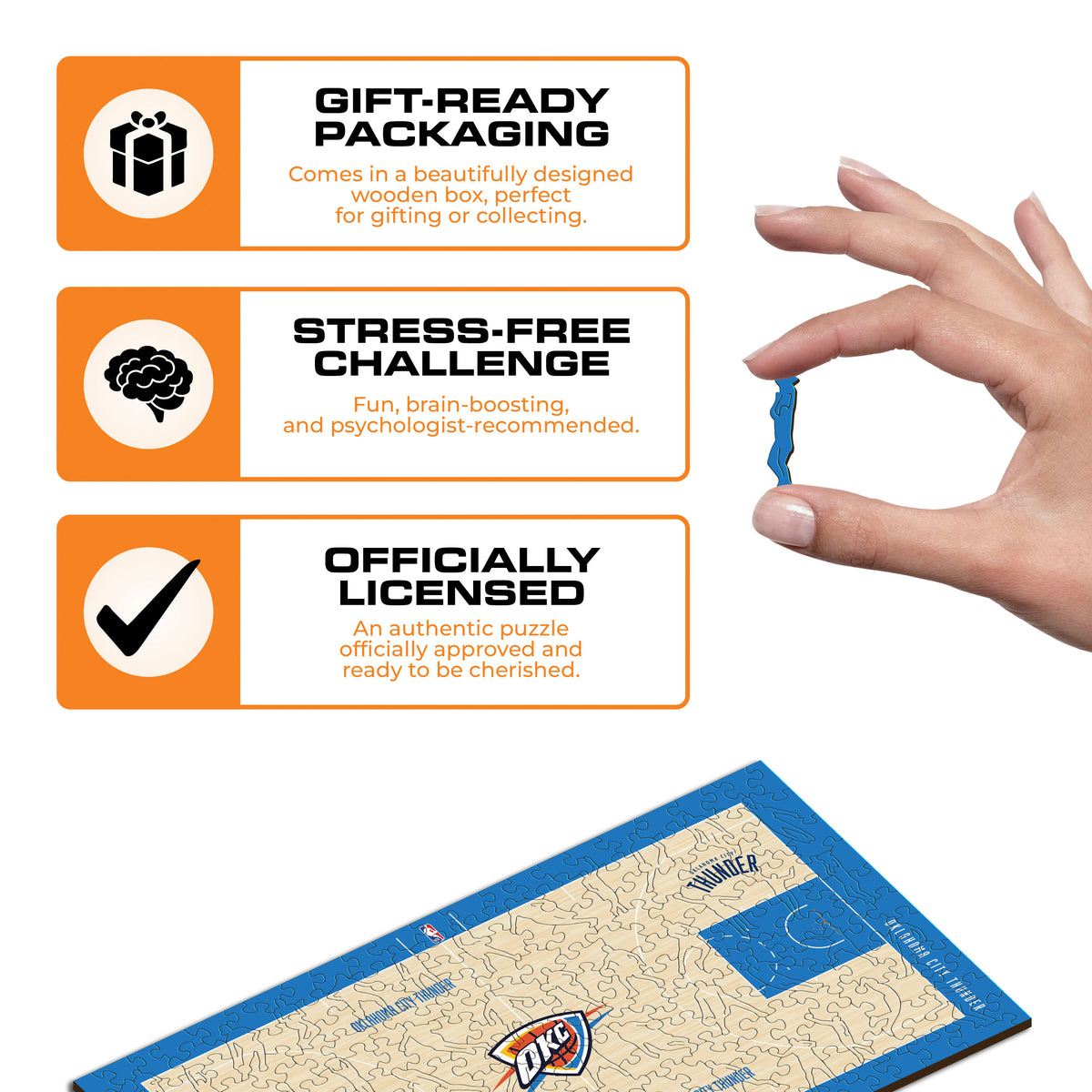 Oklahoma City Thunder™ Court Wooden Puzzle