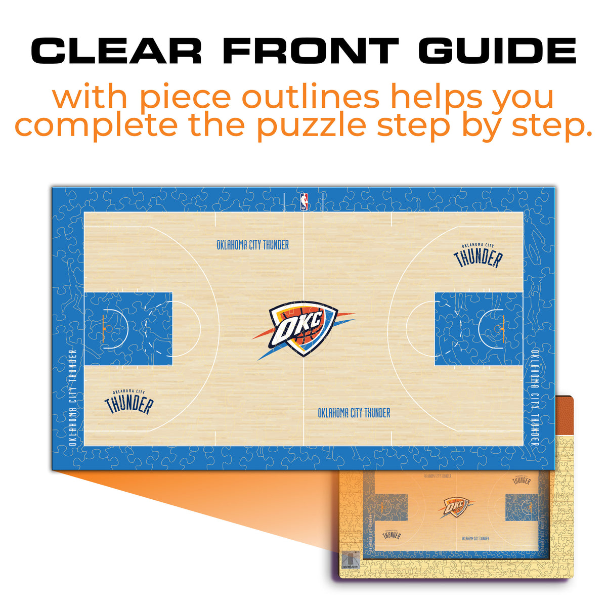 Oklahoma City Thunder™ Court Wooden Puzzle