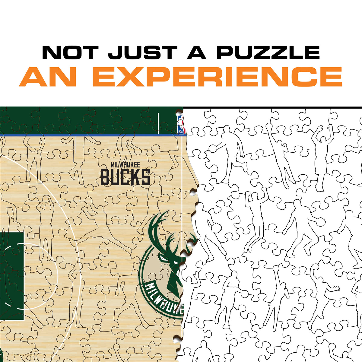 Milwaukee Bucks™ Court Wooden Puzzle