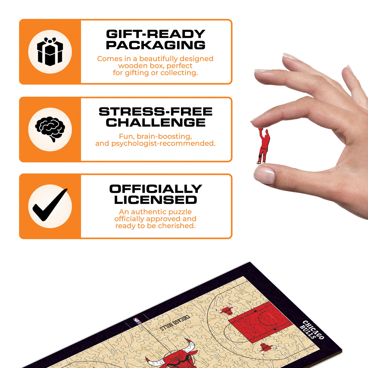 Chicago Bulls™ Court Wooden Puzzle