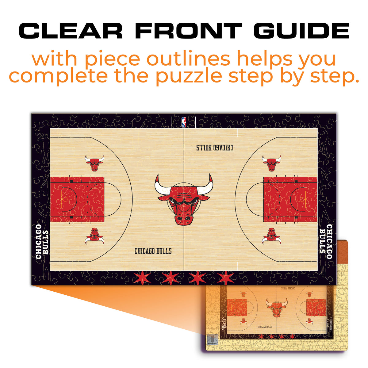 Chicago Bulls™ Court Wooden Puzzle
