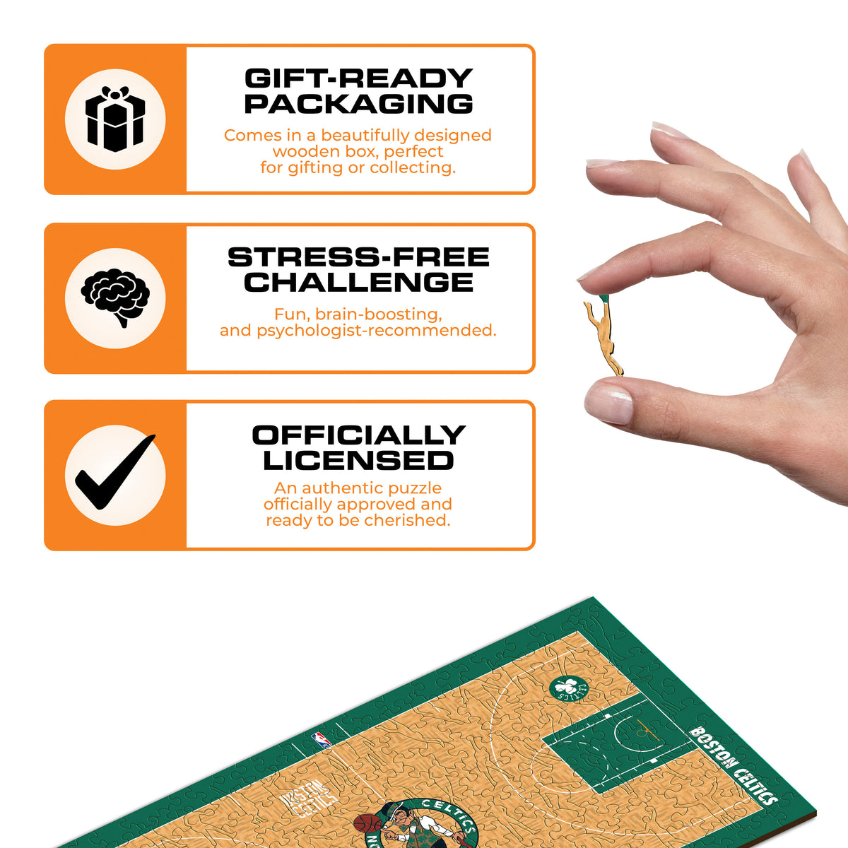 Puzzle de Madeira com o Logótipo dos Boston Celtics™