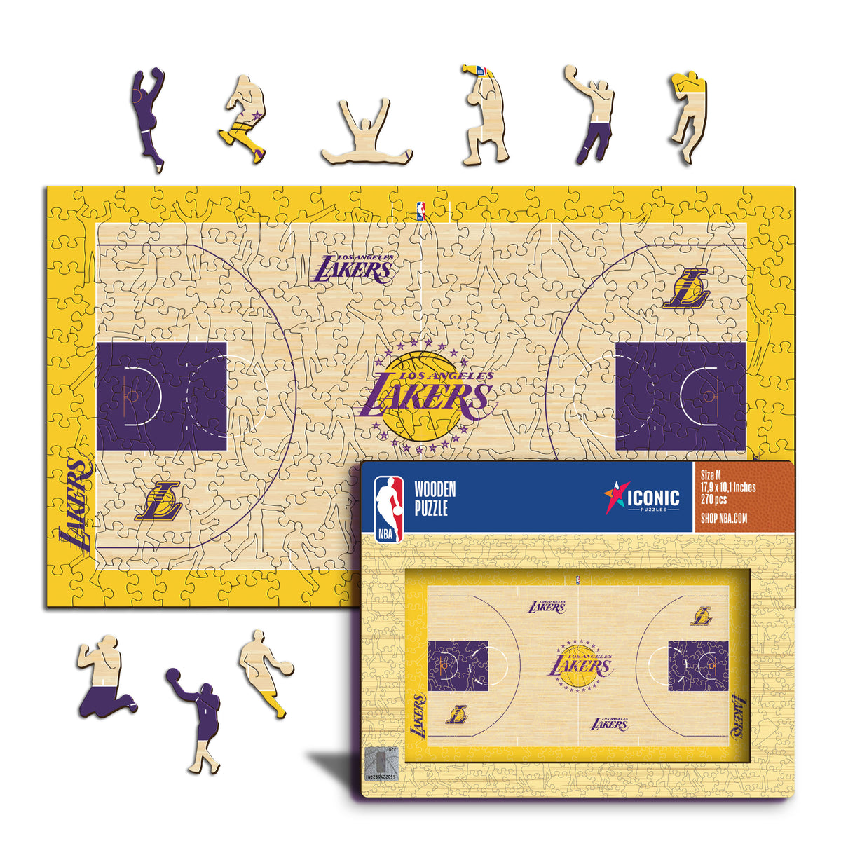 Puzzle de Madeira com o Logótipo dos Los Angeles Lakers™