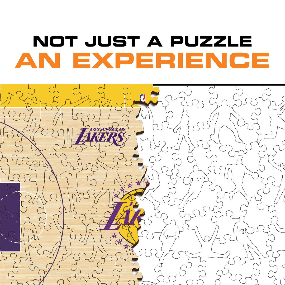 Puzzle de Madeira com o Logótipo dos Los Angeles Lakers™