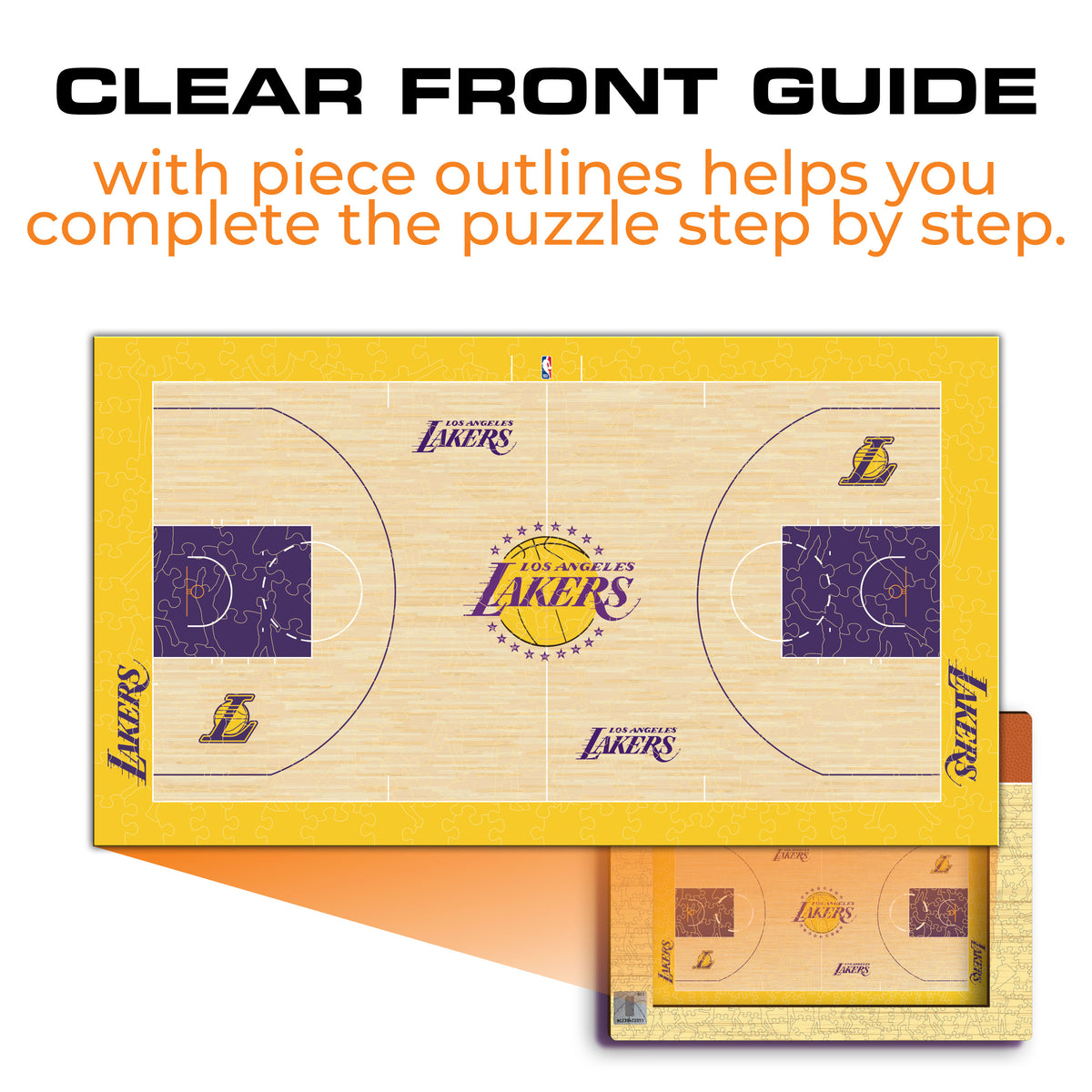 Puzzle de Madeira com o Logótipo dos Los Angeles Lakers™