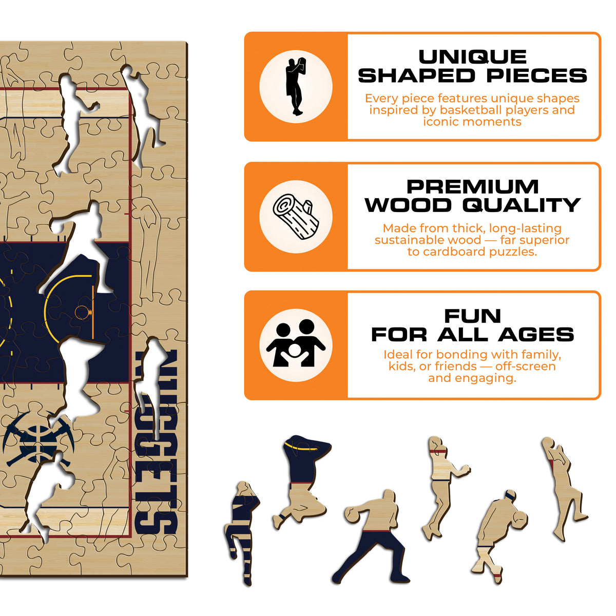 Denver Nuggets™ Court Wooden Puzzle
