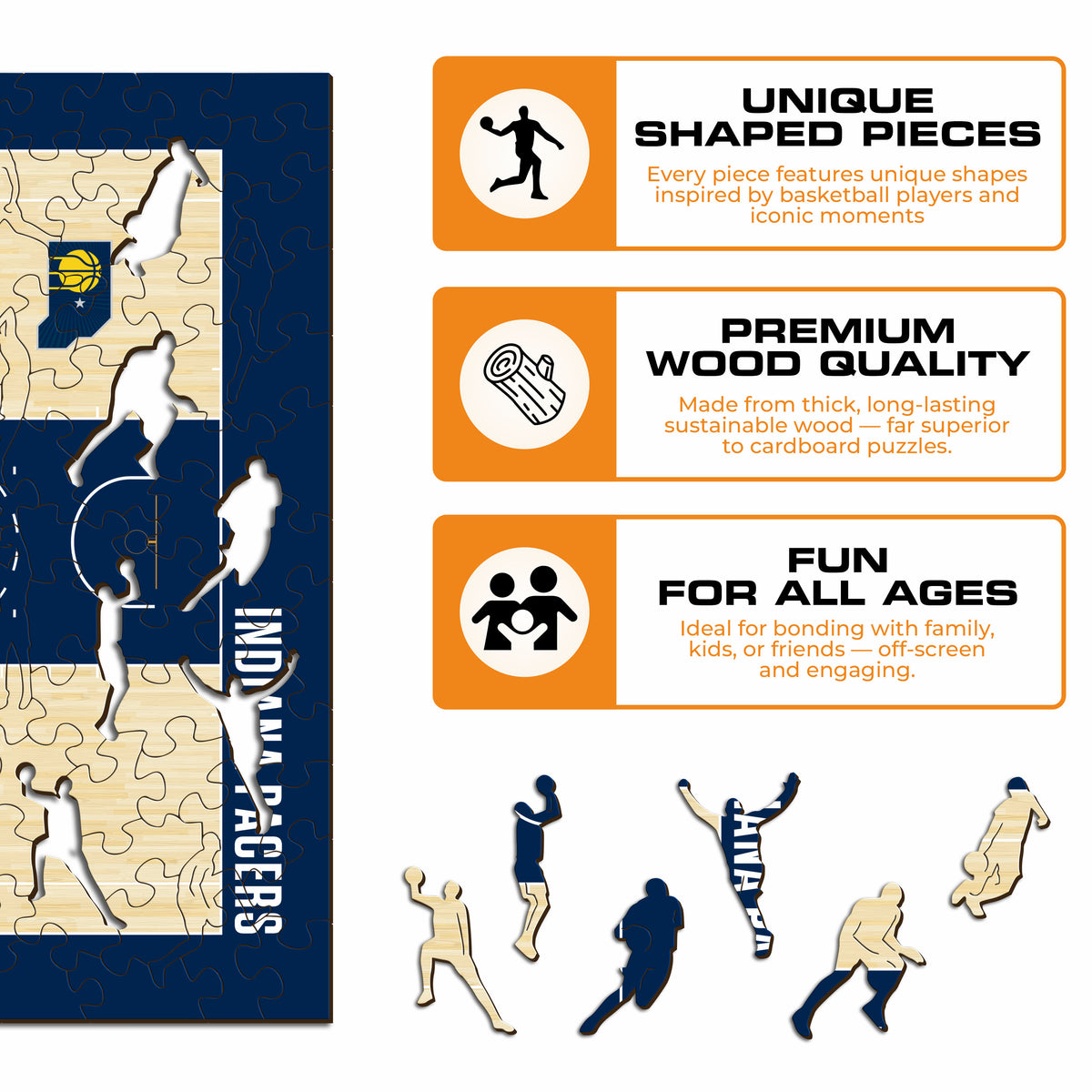 Indiana Pacers™ Court Wooden Puzzle