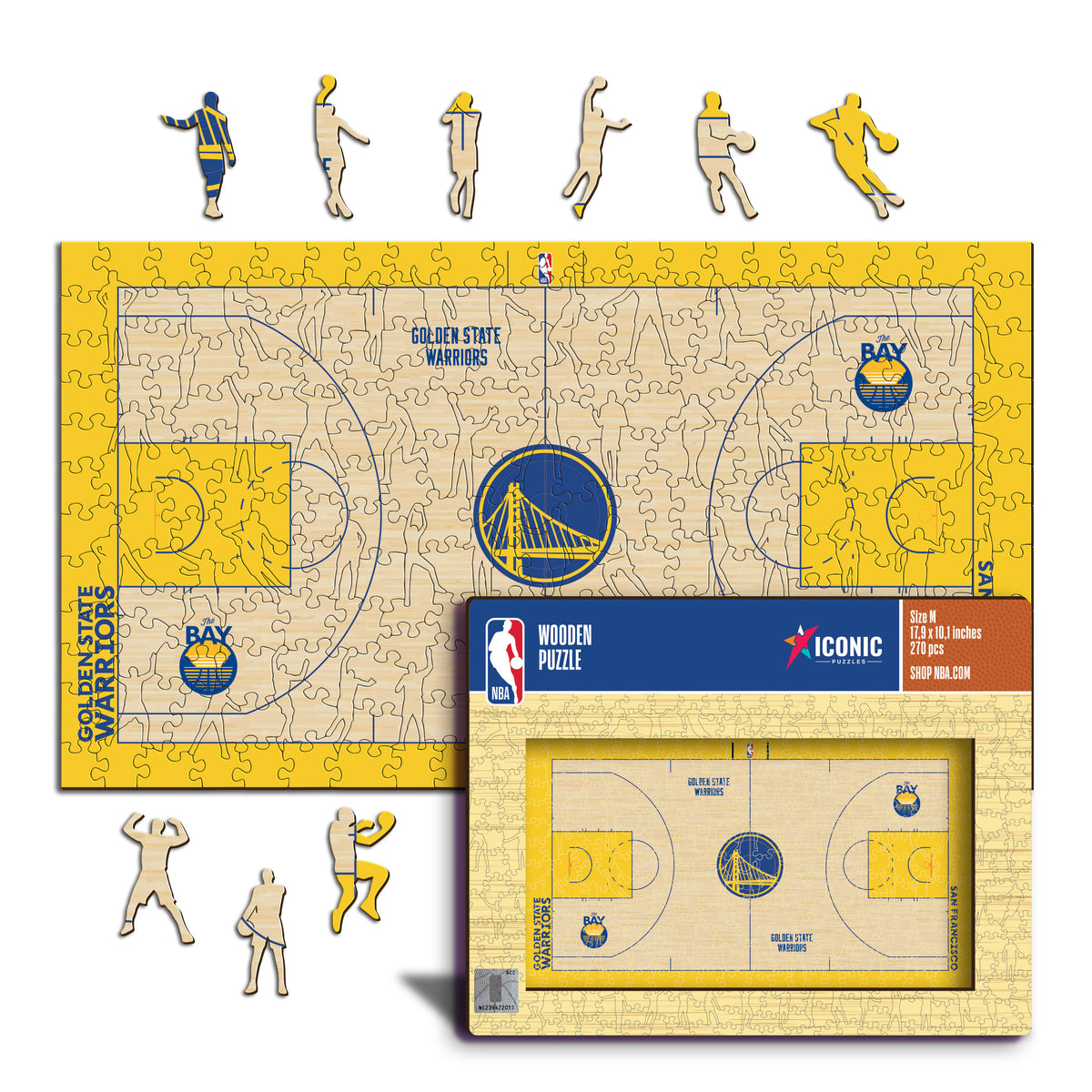 Puzzle de madeira com o logótipo dos Golden State Warriors™