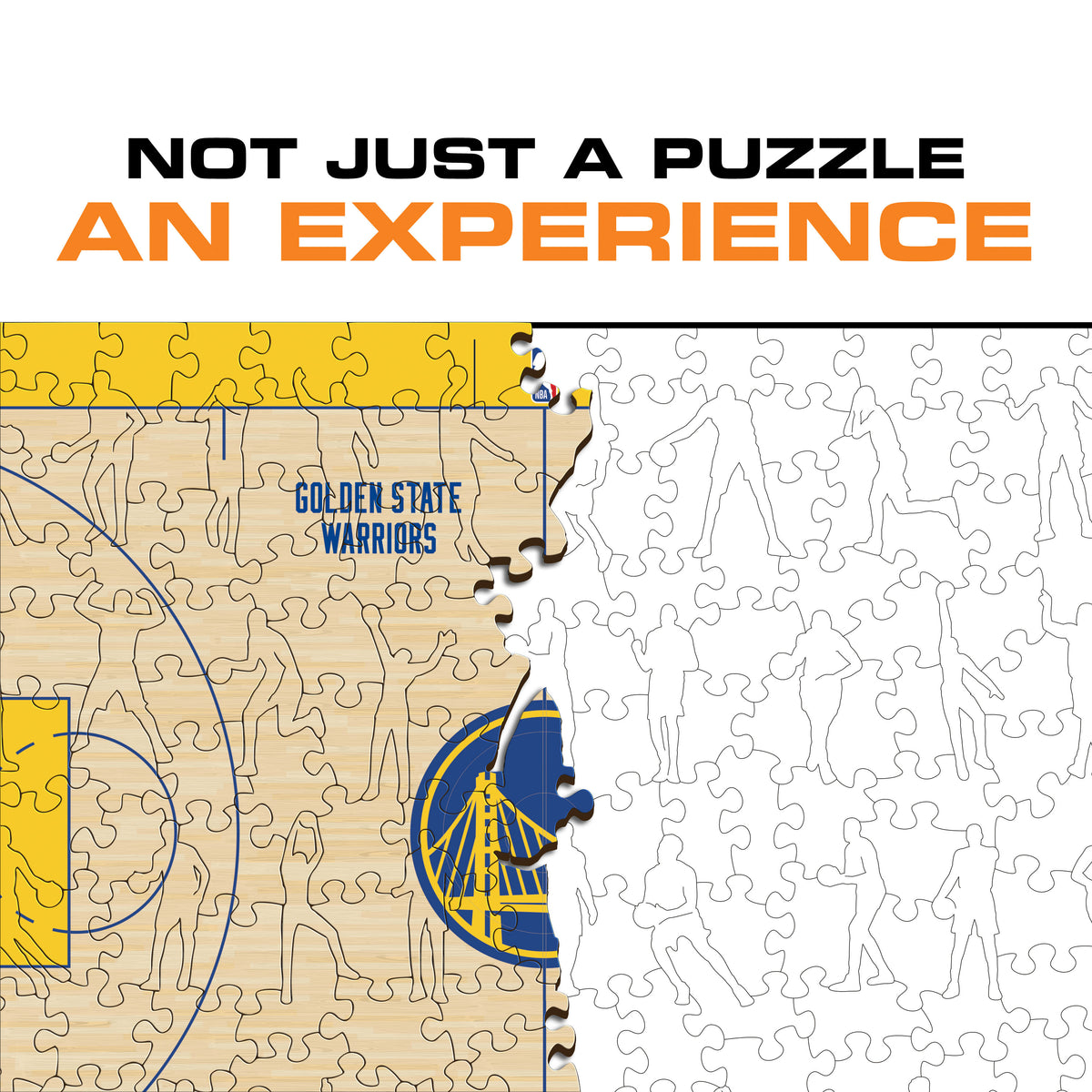 Puzzle de madeira com o logótipo dos Golden State Warriors™