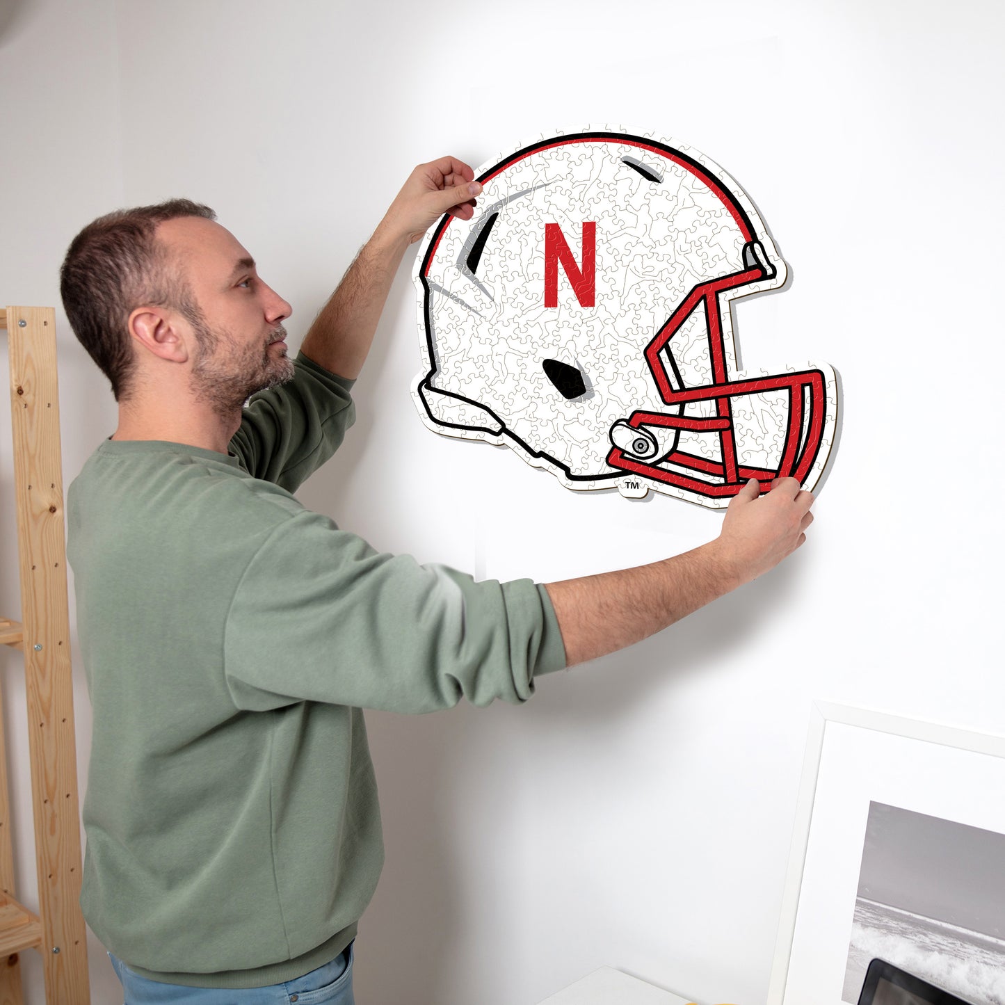 University of Nebraska Helmet - Wooden Puzzle