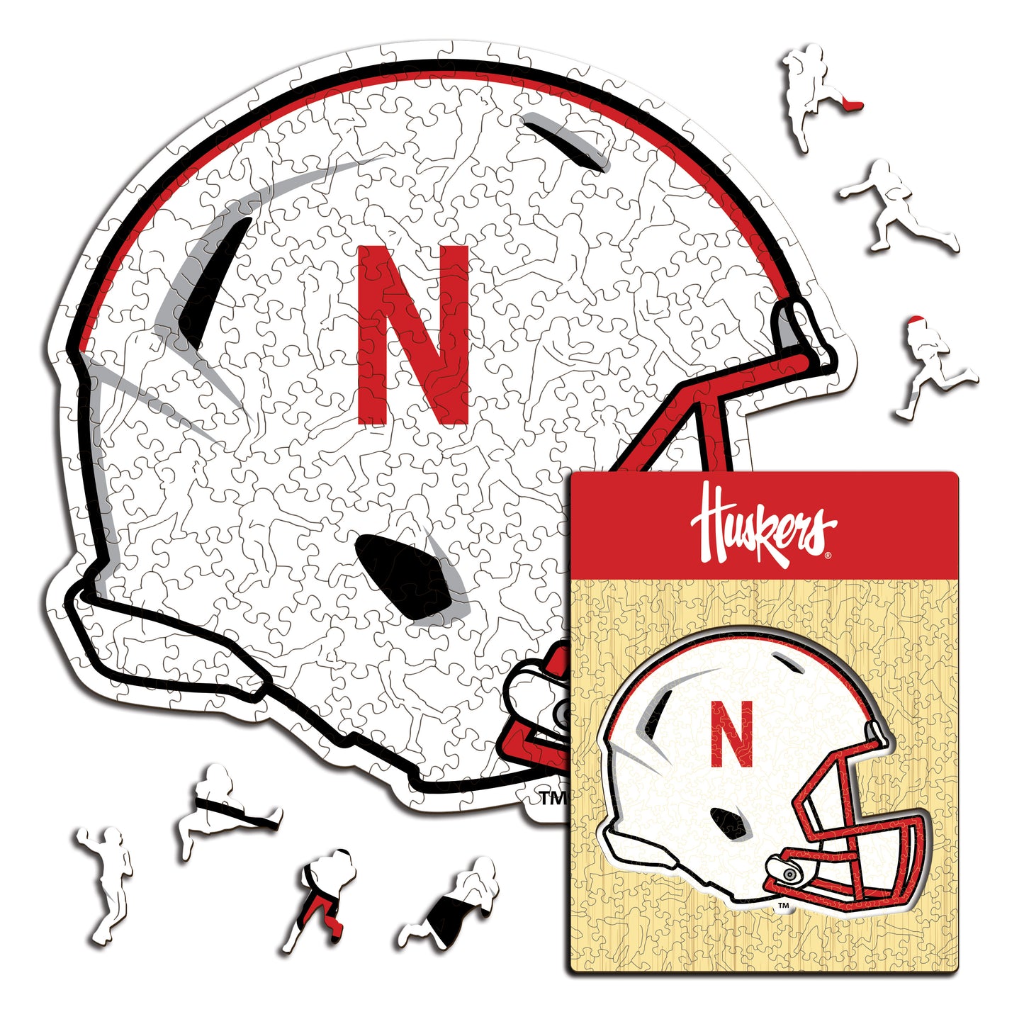 University of Nebraska Helmet - Wooden Puzzle