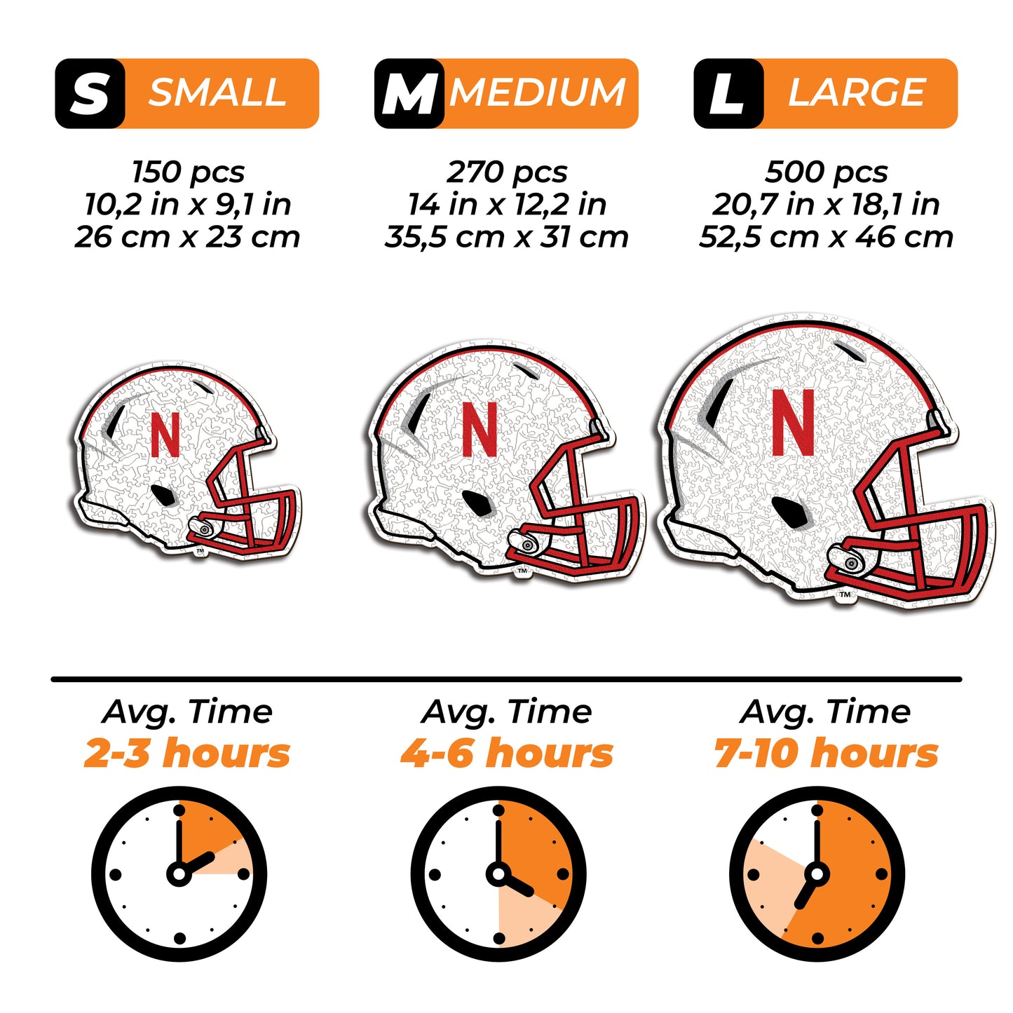 University of Nebraska Helmet - Wooden Puzzle
