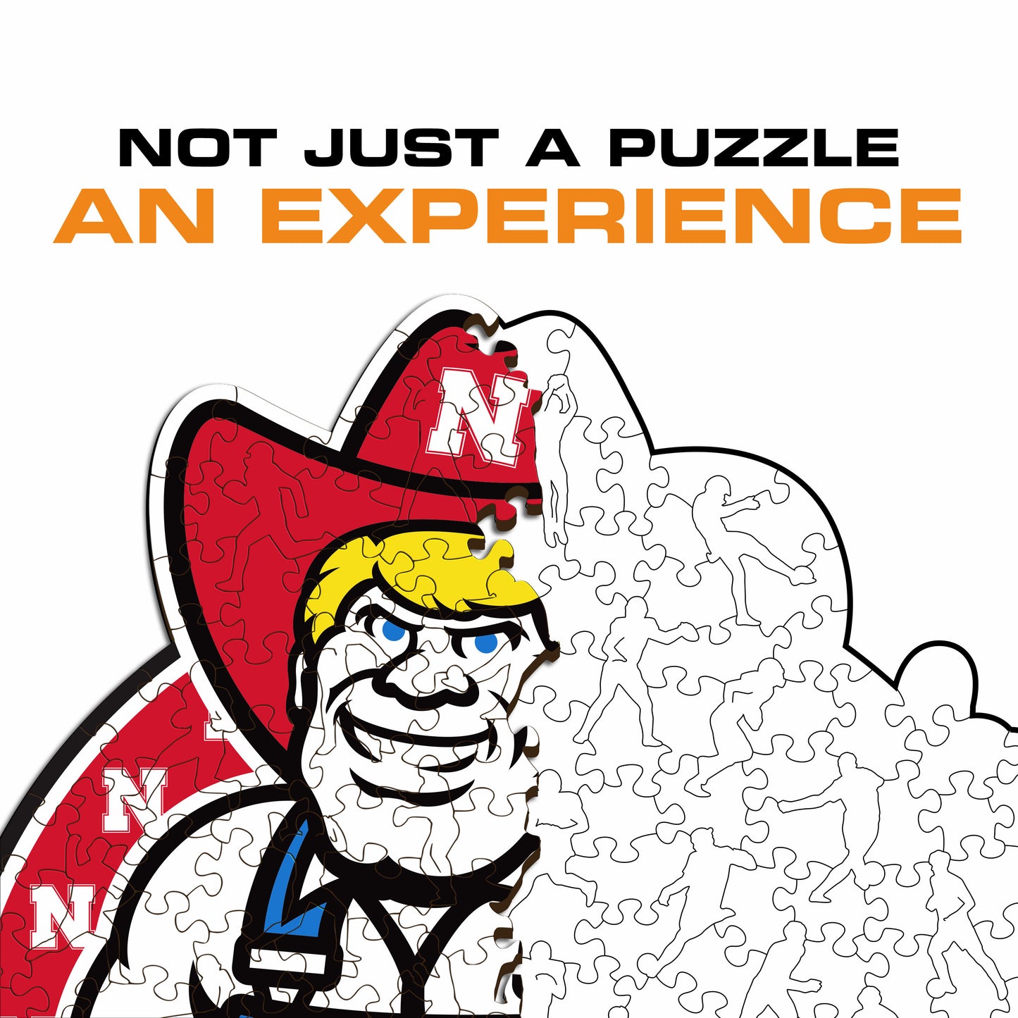 Nebraska Cornhuskers Mascot Wooden Puzzle