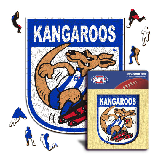 North Melbourne FC Retro Mascot - Wooden Puzzle