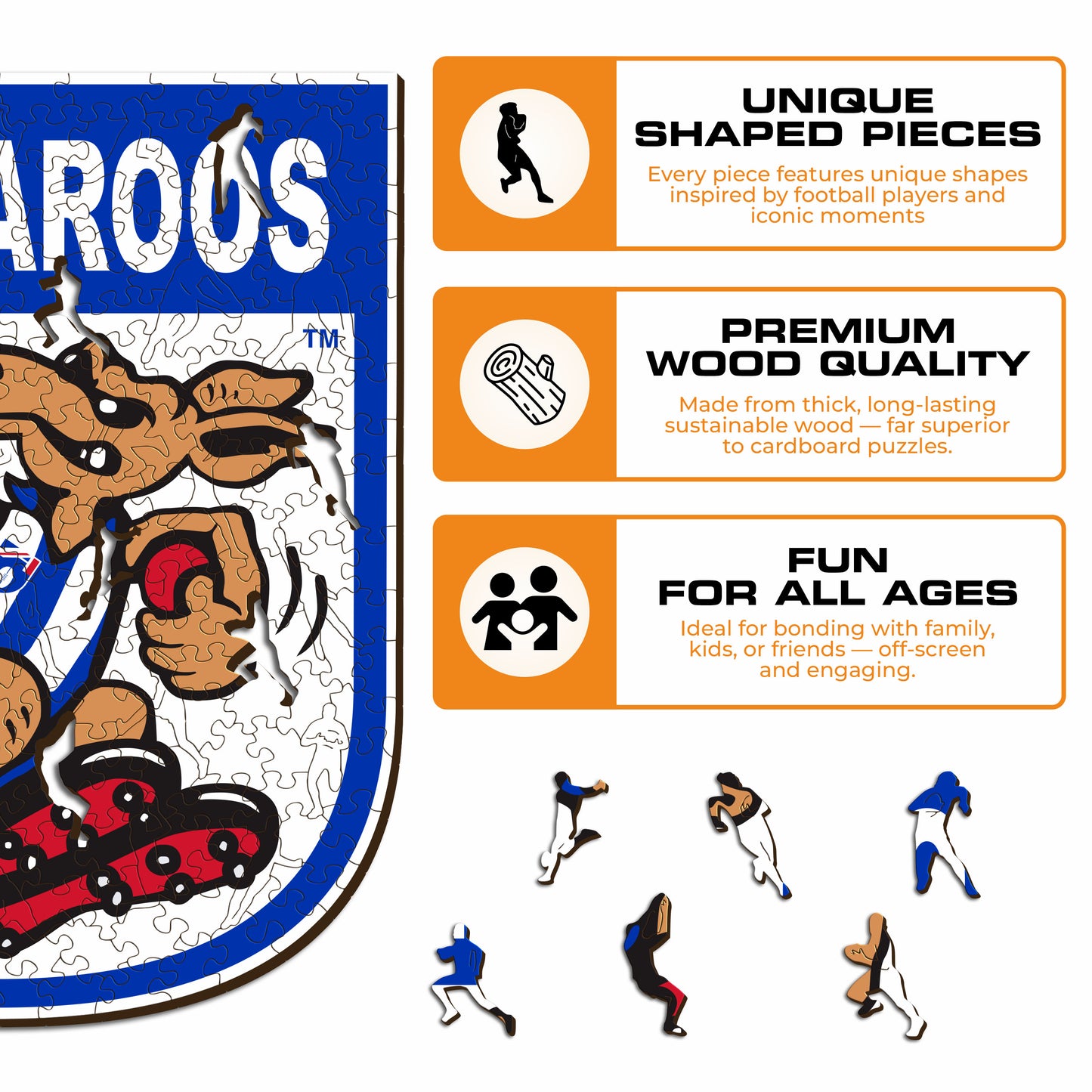 North Melbourne FC Retro Mascot - Wooden Puzzle
