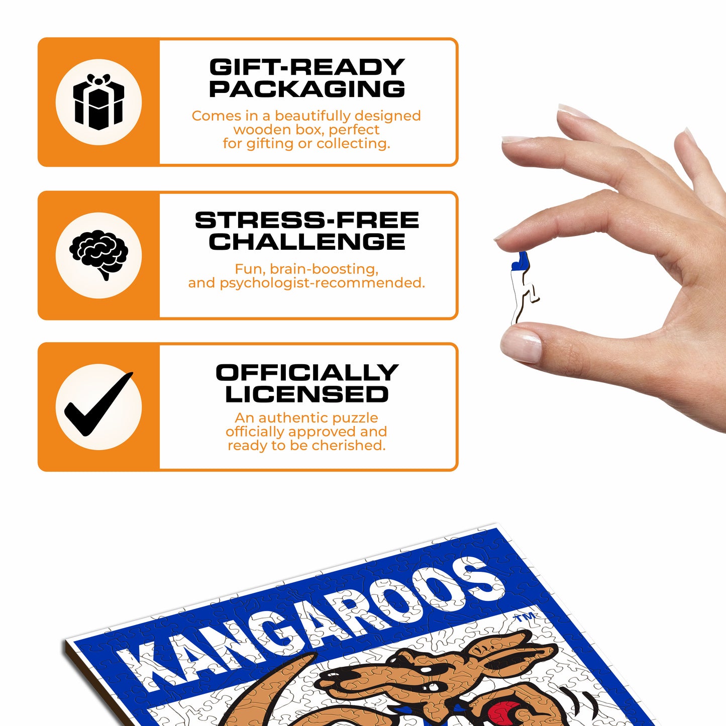 North Melbourne FC Retro Mascot - Wooden Puzzle