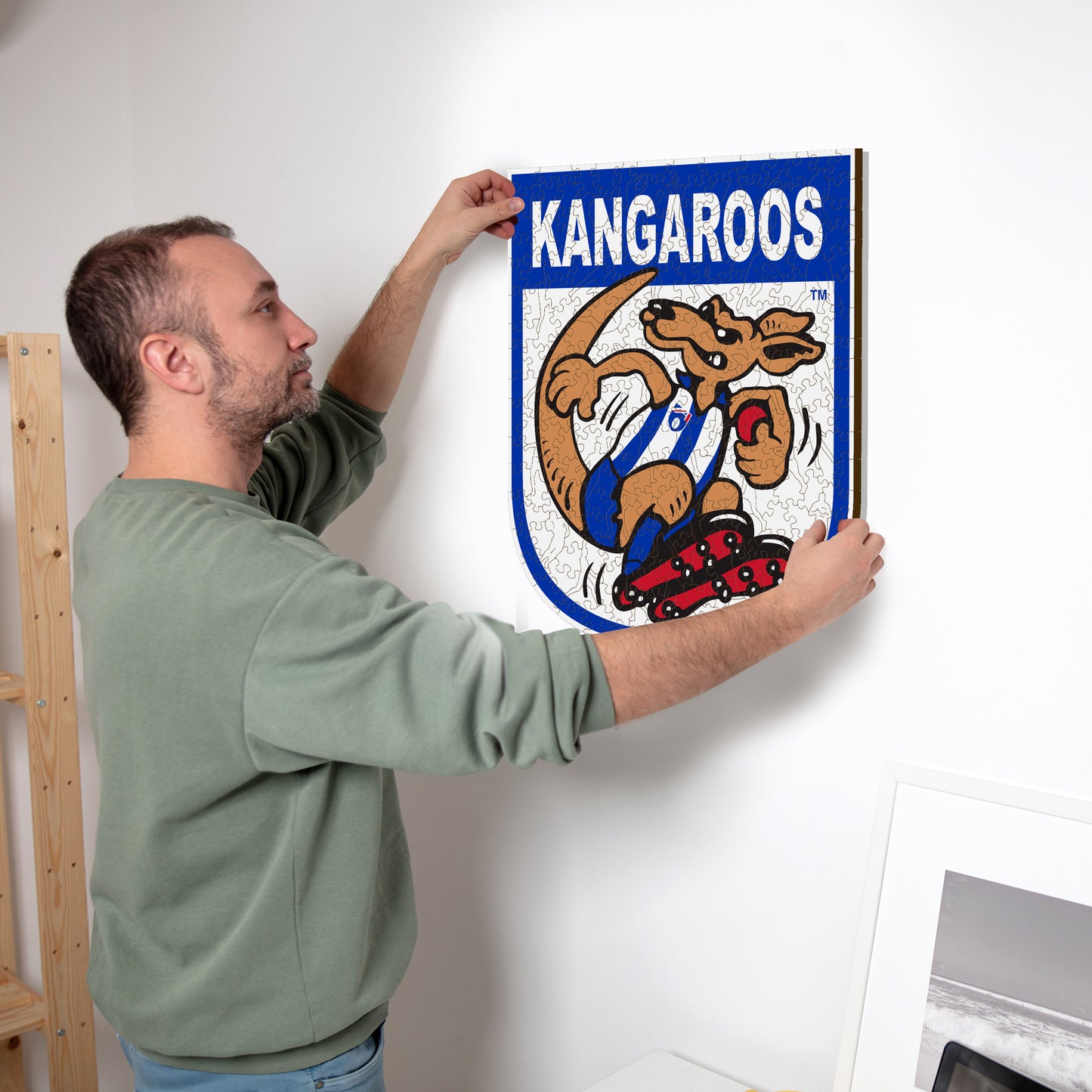 North Melbourne FC Retro Mascot - Wooden Puzzle