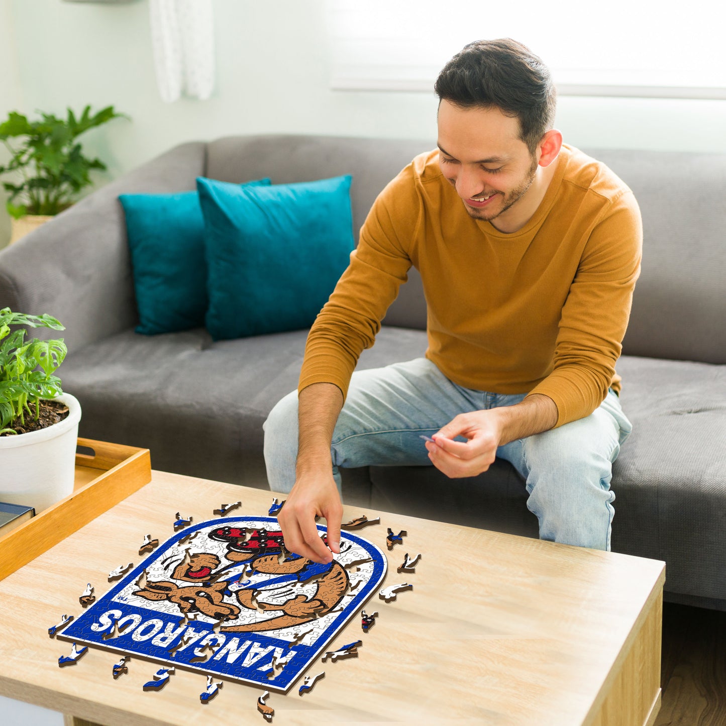 North Melbourne FC Retro Mascot - Wooden Puzzle