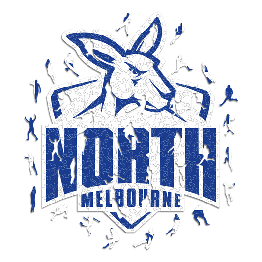 North Melbourne FC Logo - Wooden Puzzle