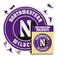 Northwestern Wildcats Logo Wooden Puzzle