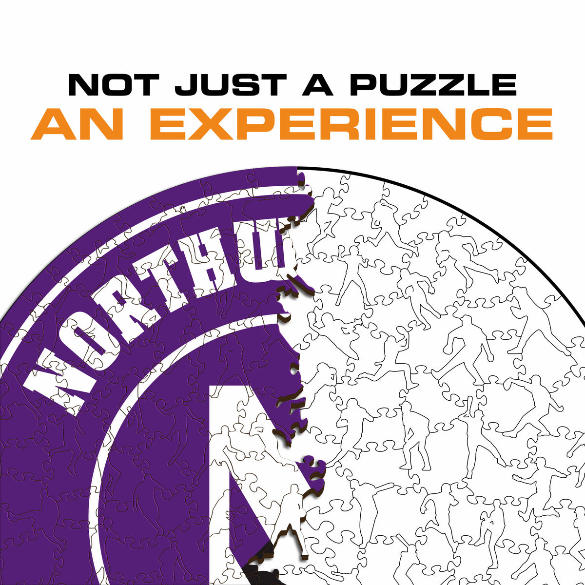 Northwestern Wildcats Logo Wooden Puzzle
