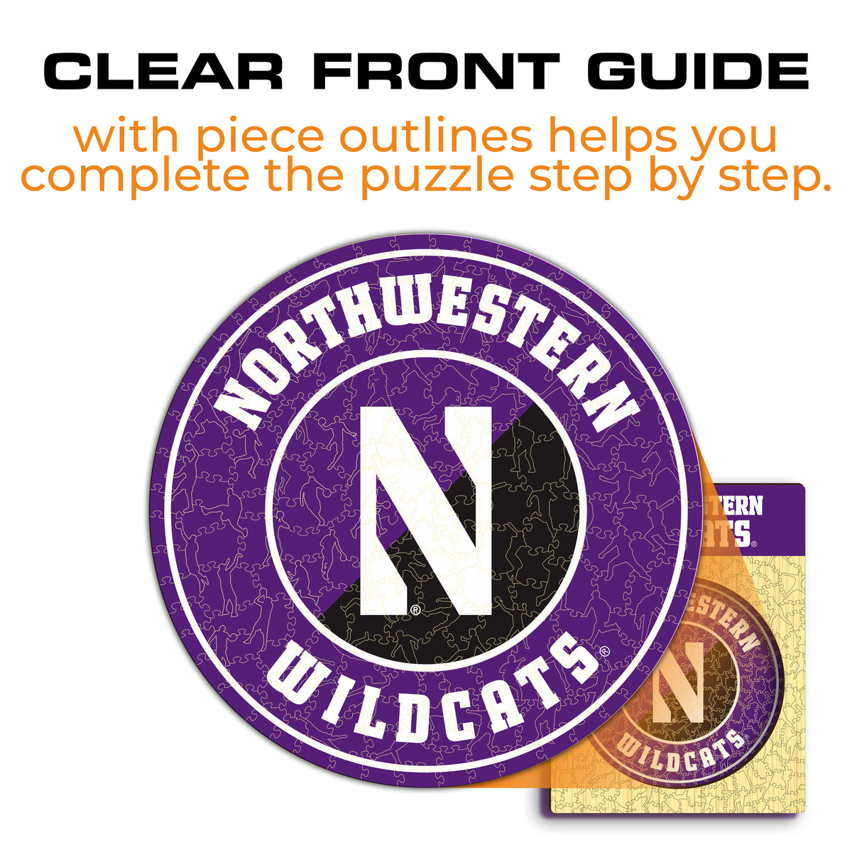Northwestern Wildcats Logo Wooden Puzzle