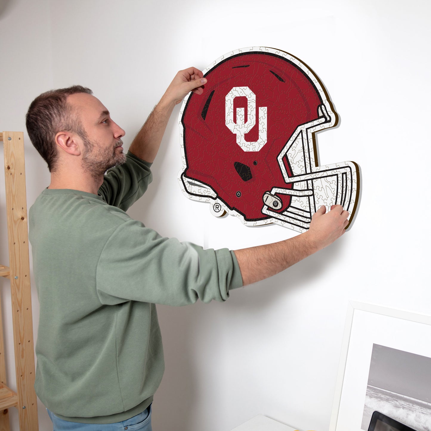 University of Oklahoma Helmet - Wooden Puzzle