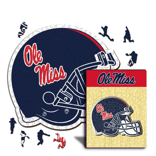 University of Mississippi Helmet - Wooden Puzzle