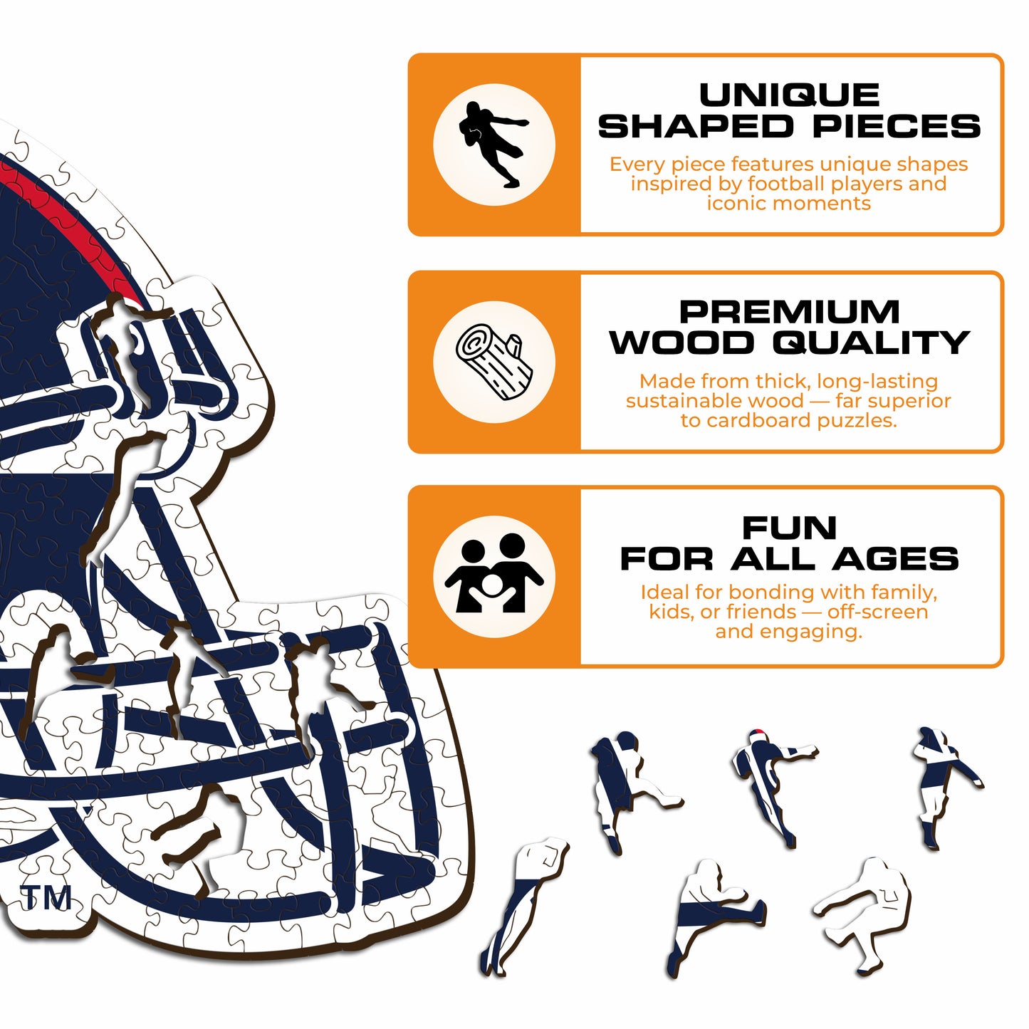 University of Mississippi Helmet - Wooden Puzzle