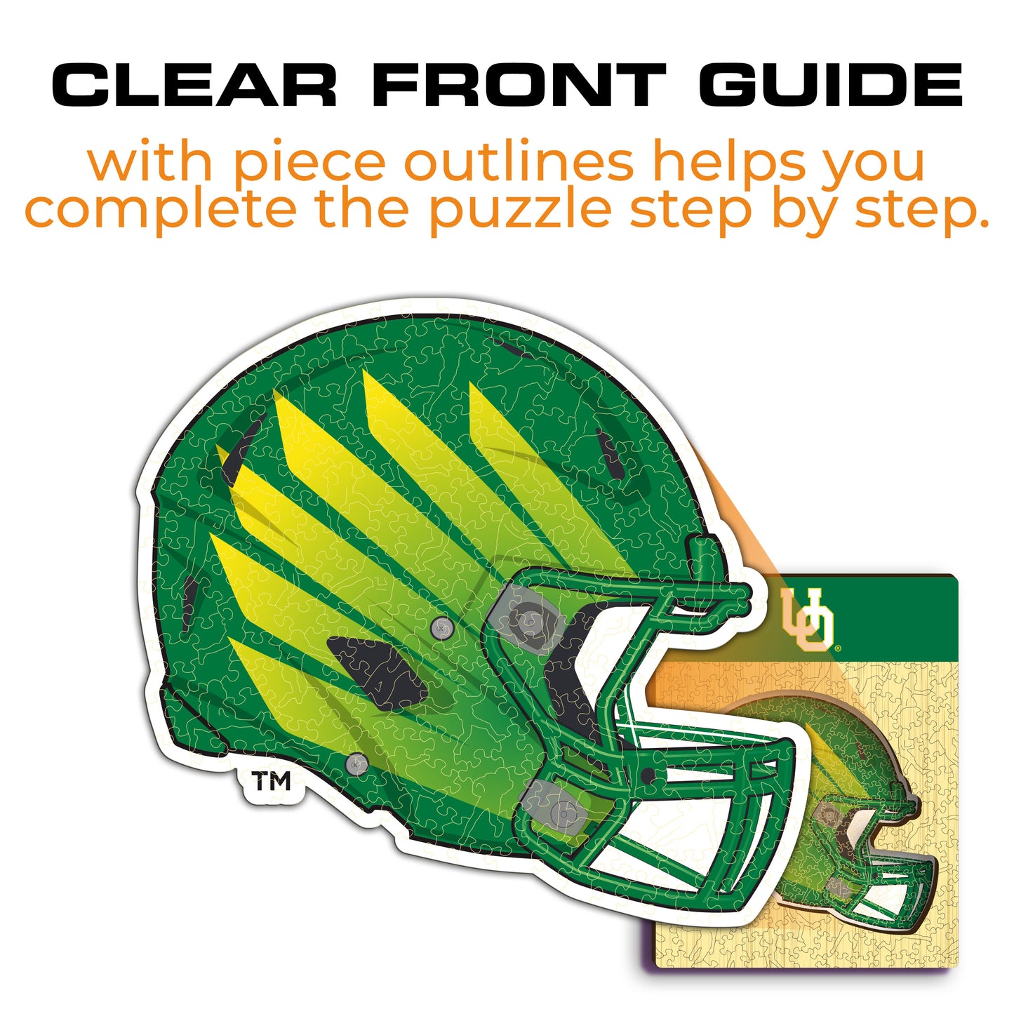 University of Oregon Helmet - Wooden Puzzle