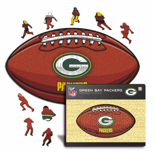 Quebra-cabeça de madeira do Green Bay Packers™ Football 