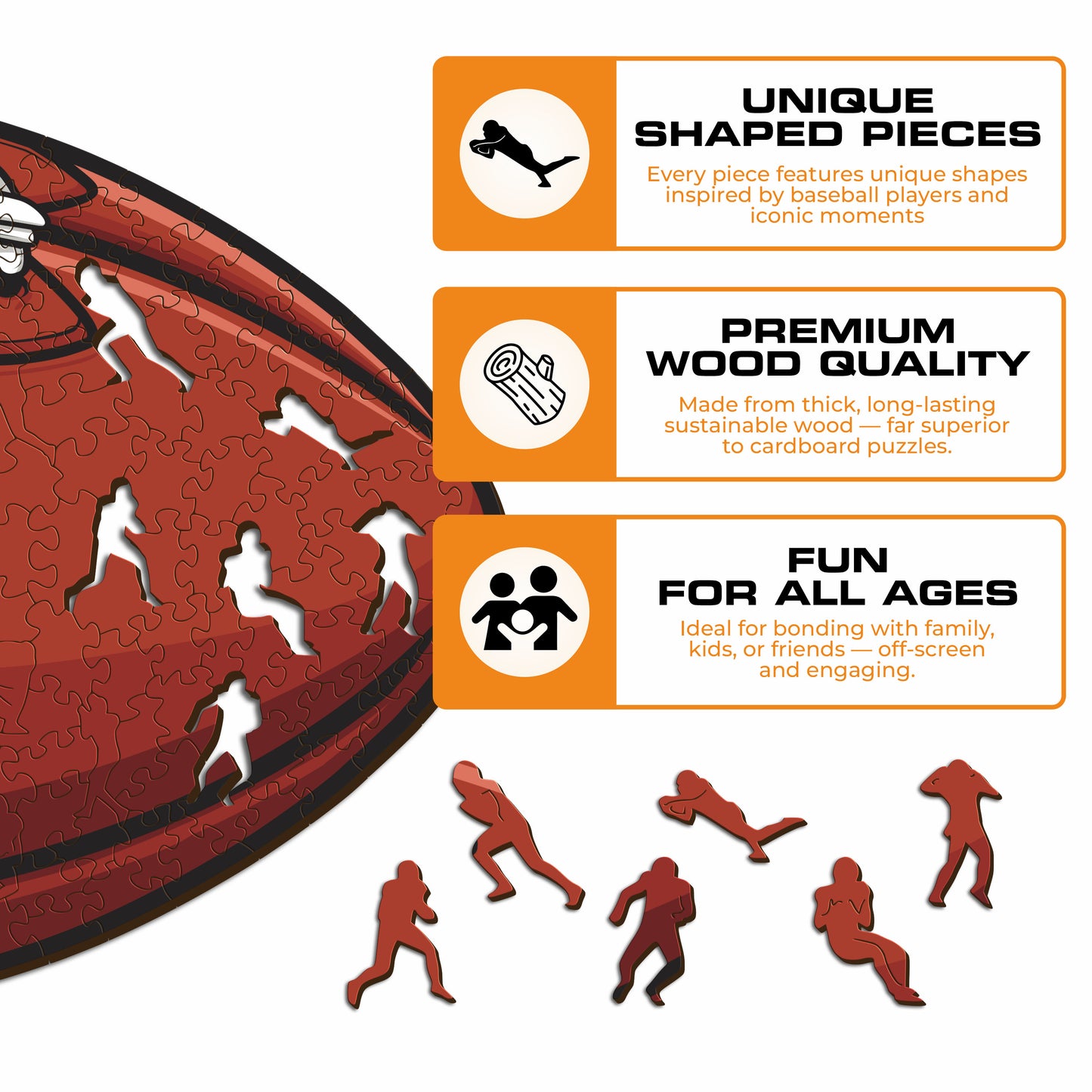 Green Bay Packers™ Football - Wooden Puzzle