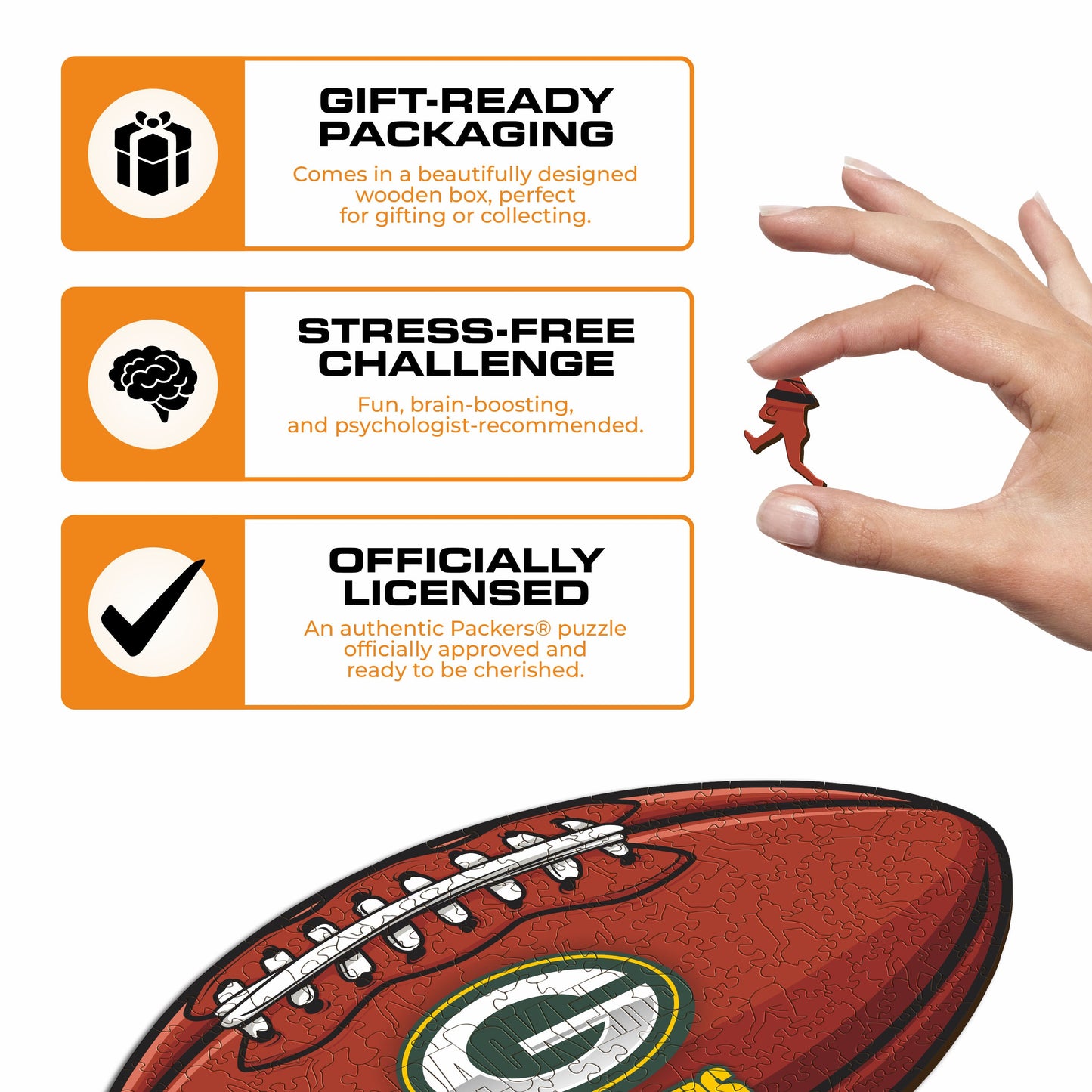Green Bay Packers™ Football - Wooden Puzzle