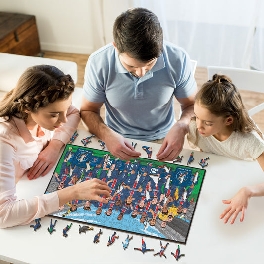 PSG FC® 2024/25 Team "Treble Winners" - Wooden Puzzle