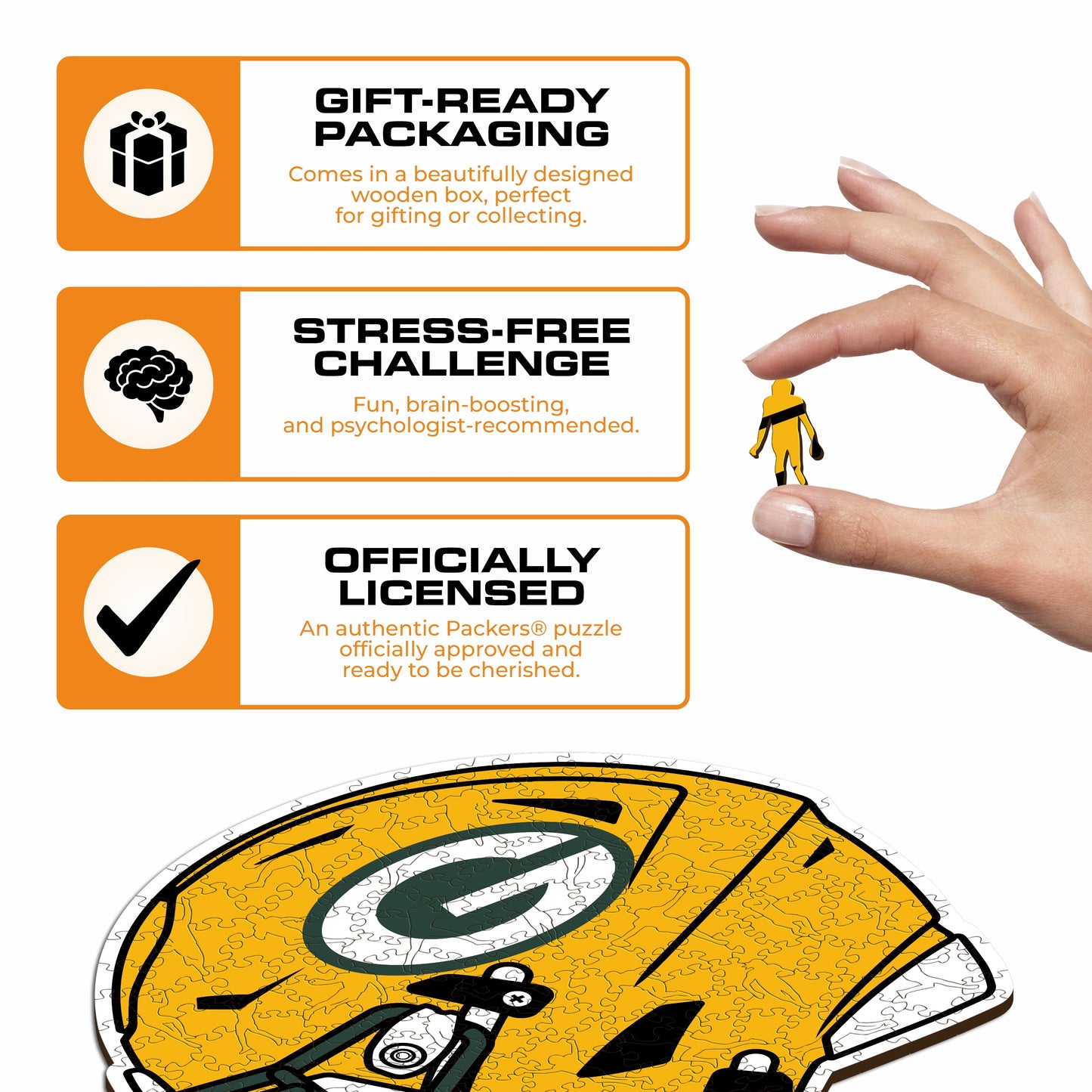 Green Bay Packers™ Helmet - Wooden Puzzle