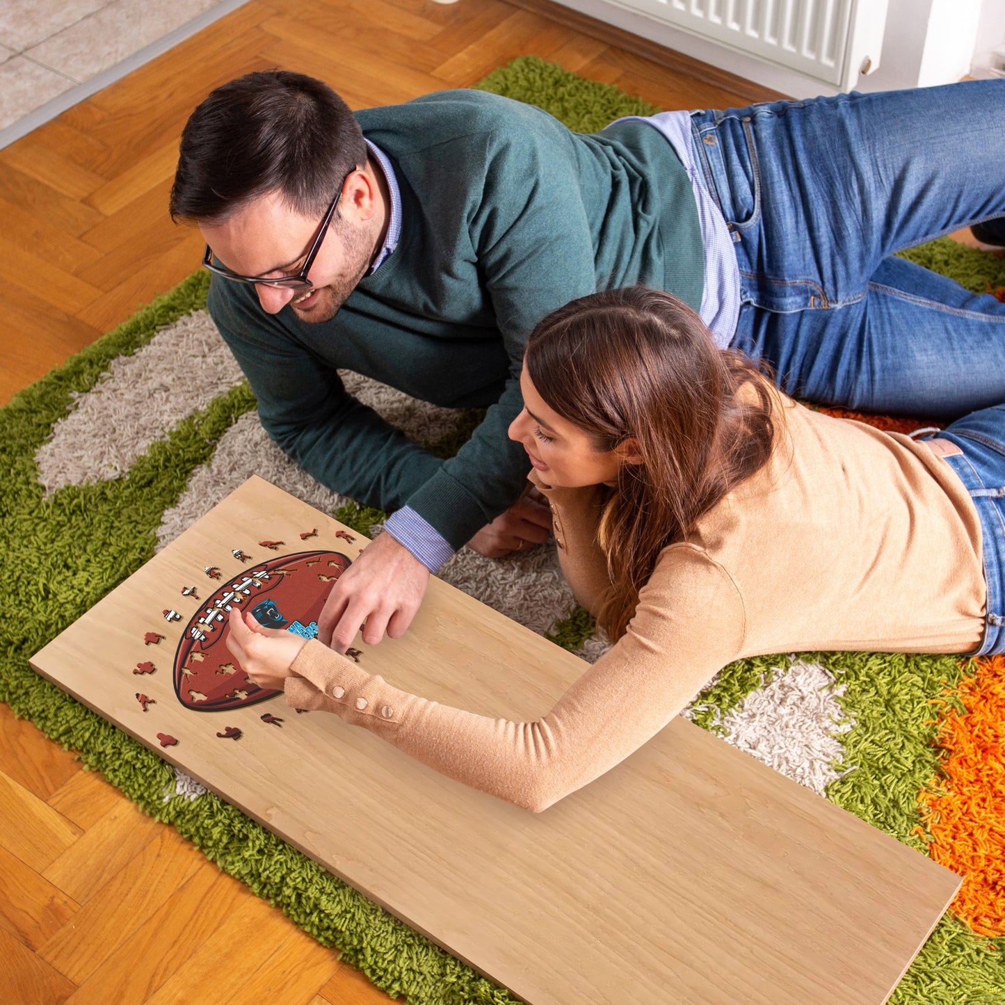 Carolina Panthers™ Football - Wooden Puzzle