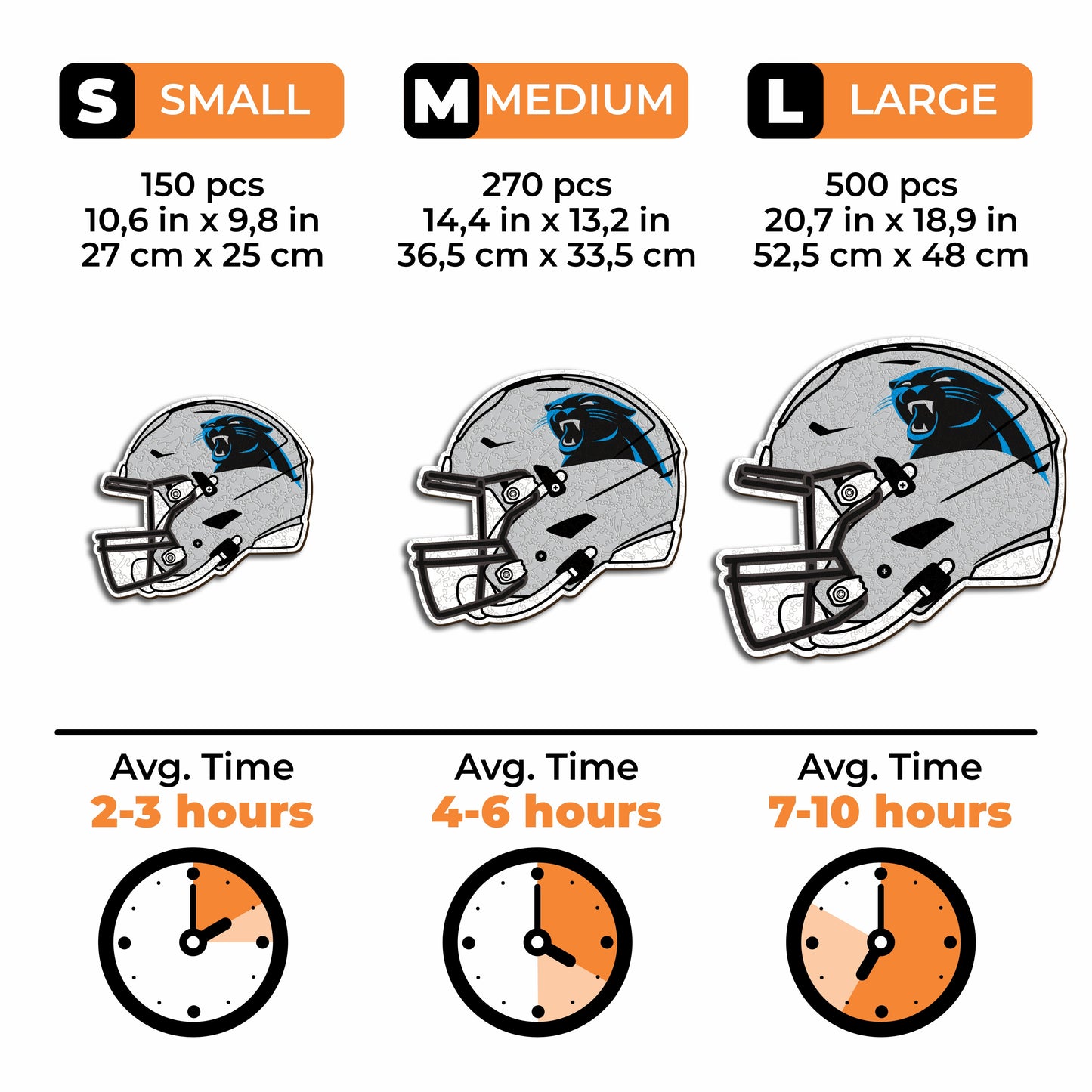 Capacete Carolina Panthers™ - Quebra-cabeça de madeira 