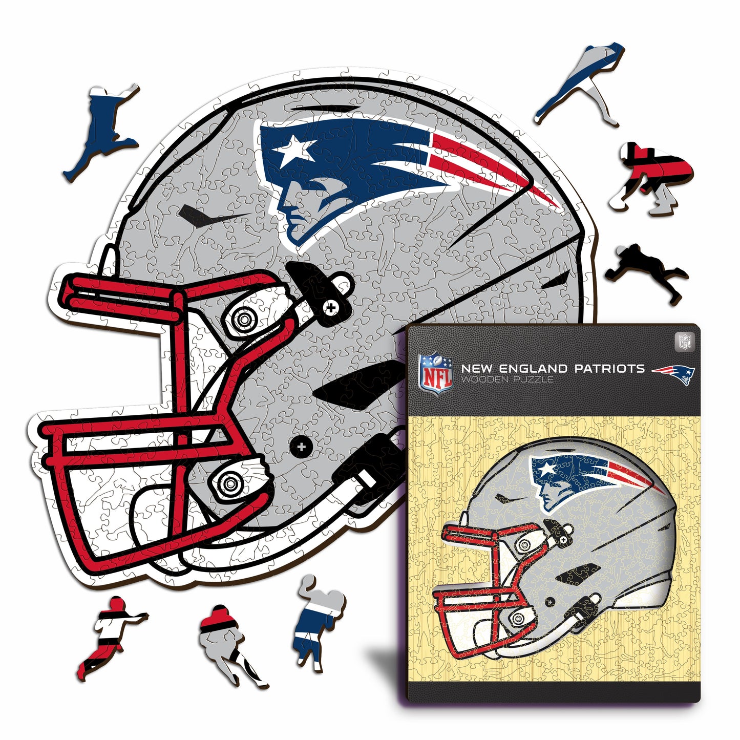 Capacete New England Patriots™ - Quebra-cabeça de madeira