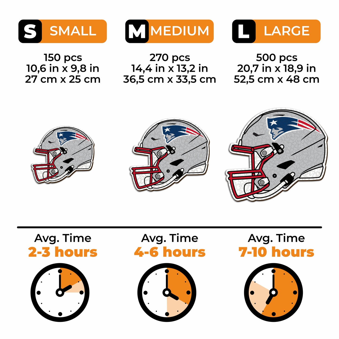 Capacete New England Patriots™ - Quebra-cabeça de madeira