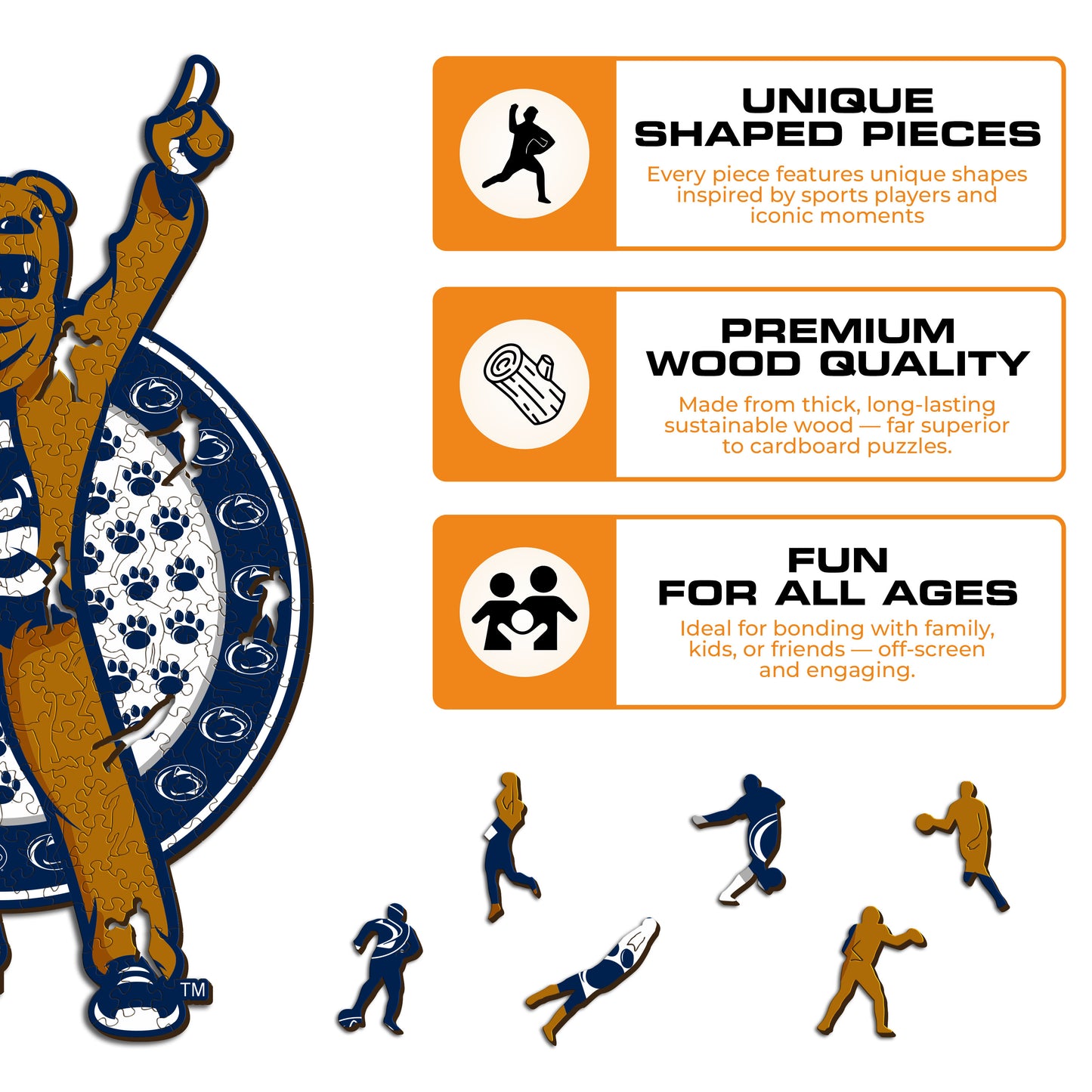 Penn State University Mascot - Wooden Puzzle