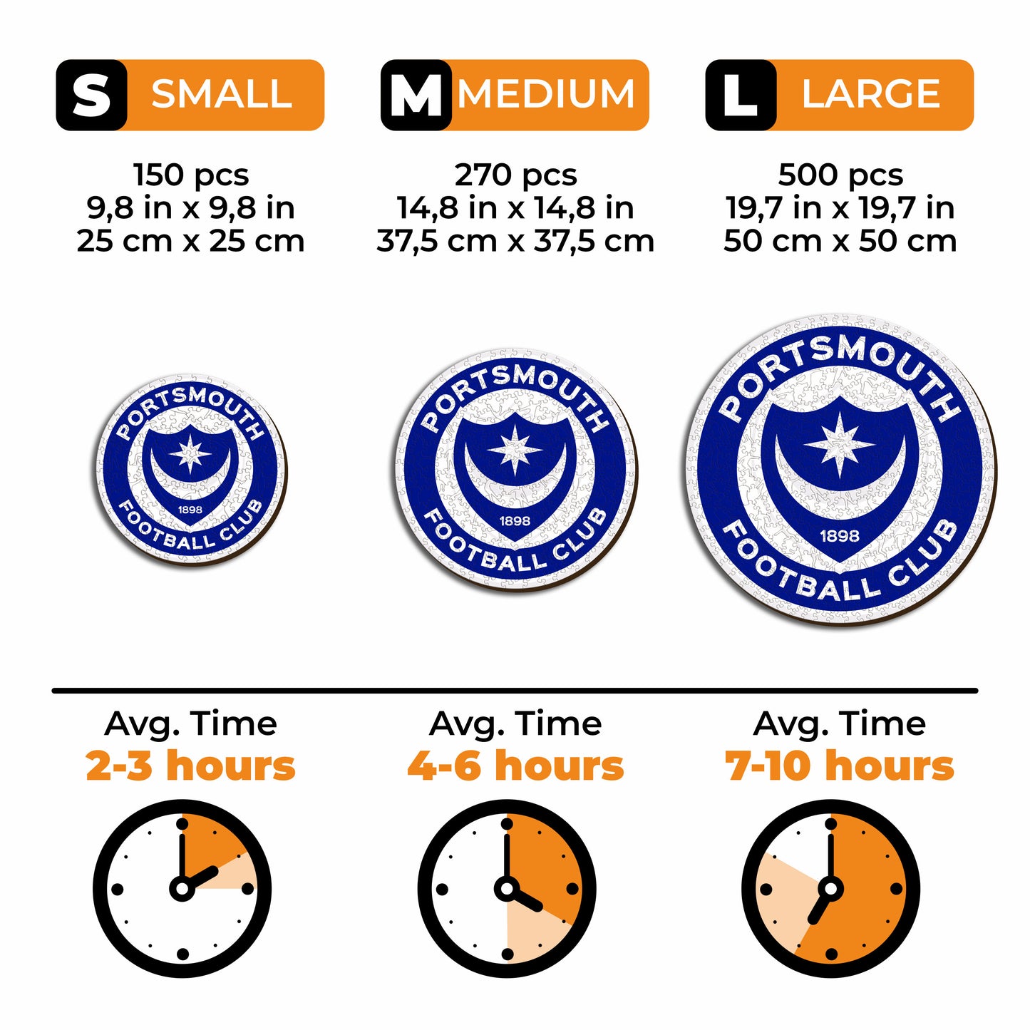 Portsmouth FC® Logo - Wooden Puzzle