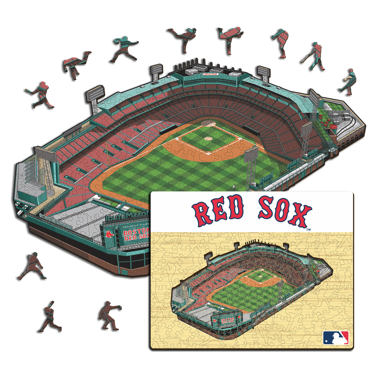 Pacote com 2 logotipos e mascote do Boston Red Sox™ 