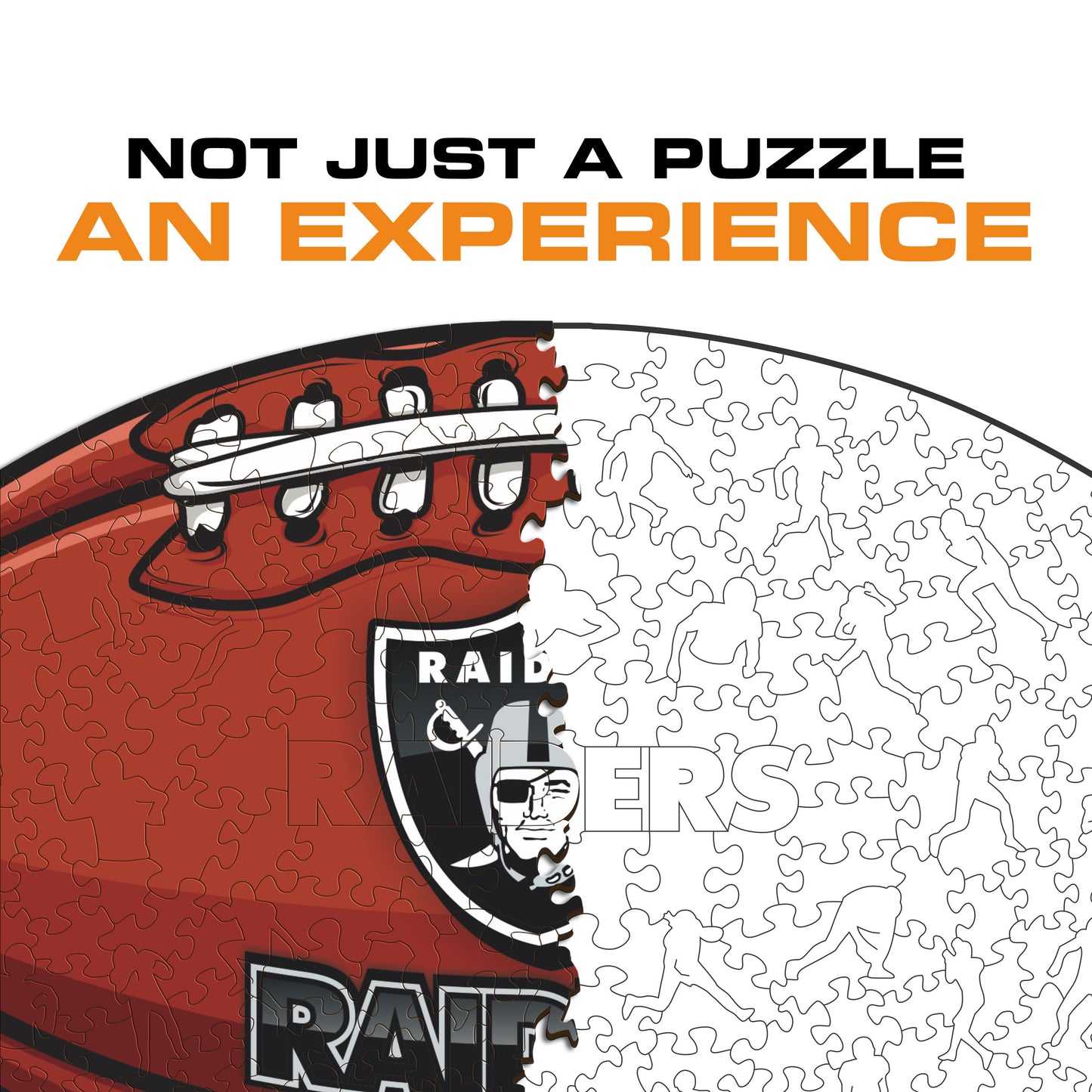 Las Vegas Raiders™ Football - Wooden Puzzle